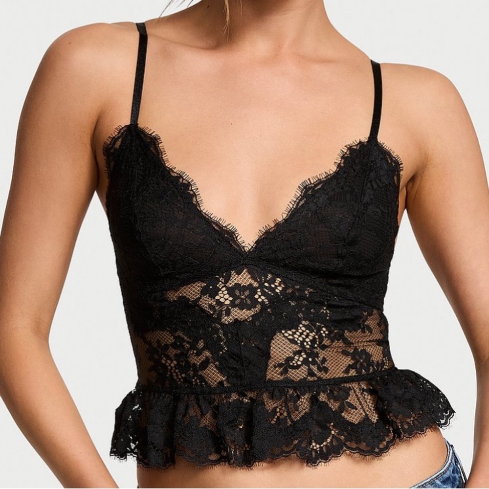 Victoria's Secret Black Lace Bra Top XXL | NWT